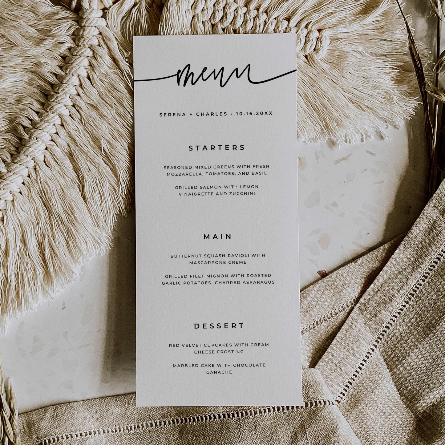 Menu Card – Canva Template – Serena