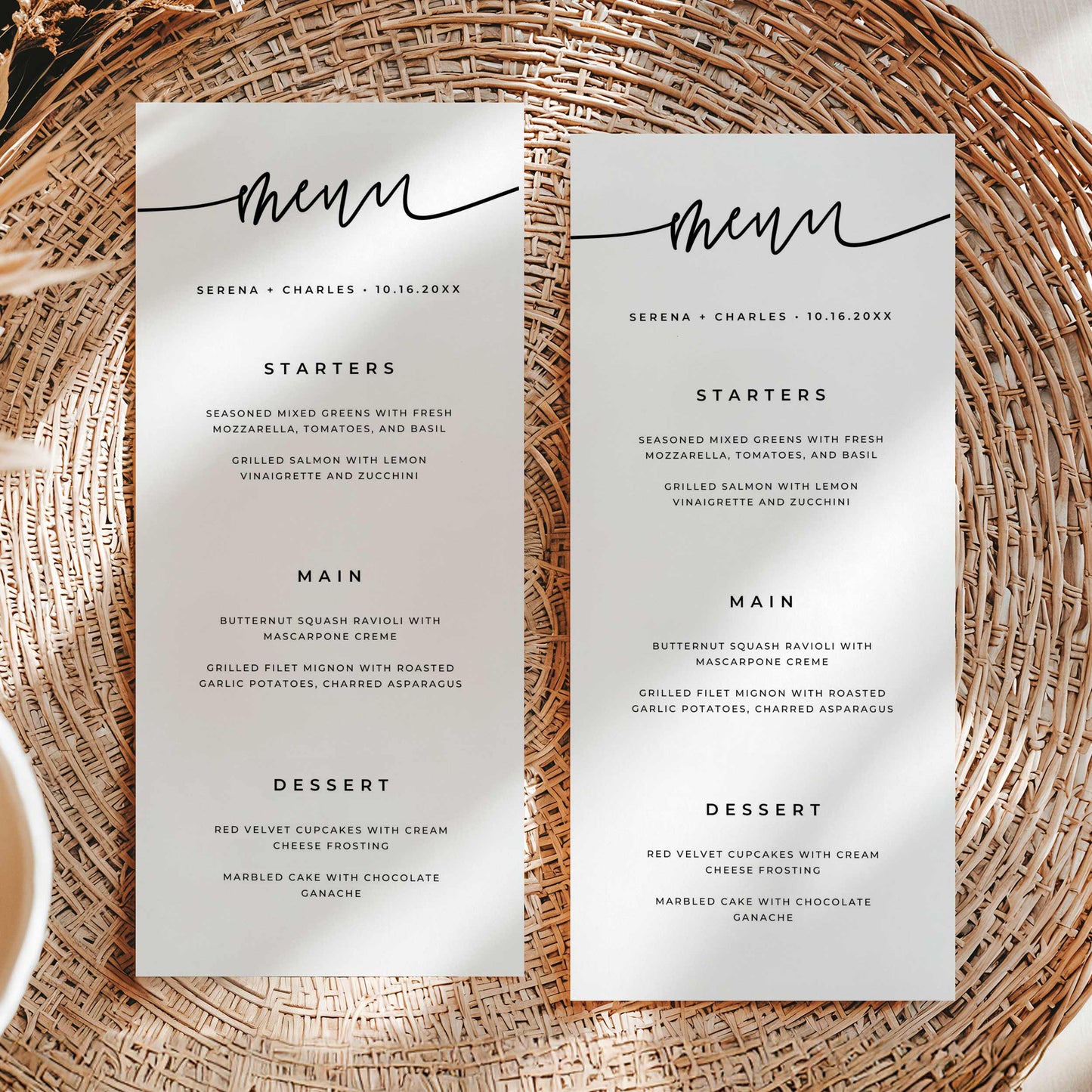 Menu Card – Canva Template – Serena