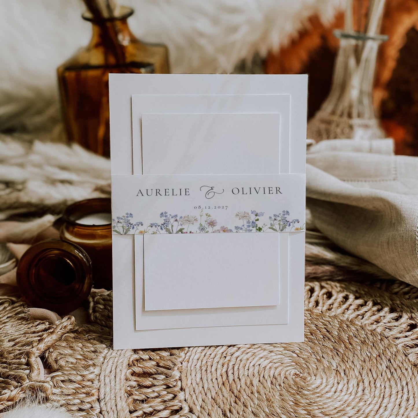 Wildflower Premium Wedding Invitation Suite – Canva Template – Aurelie