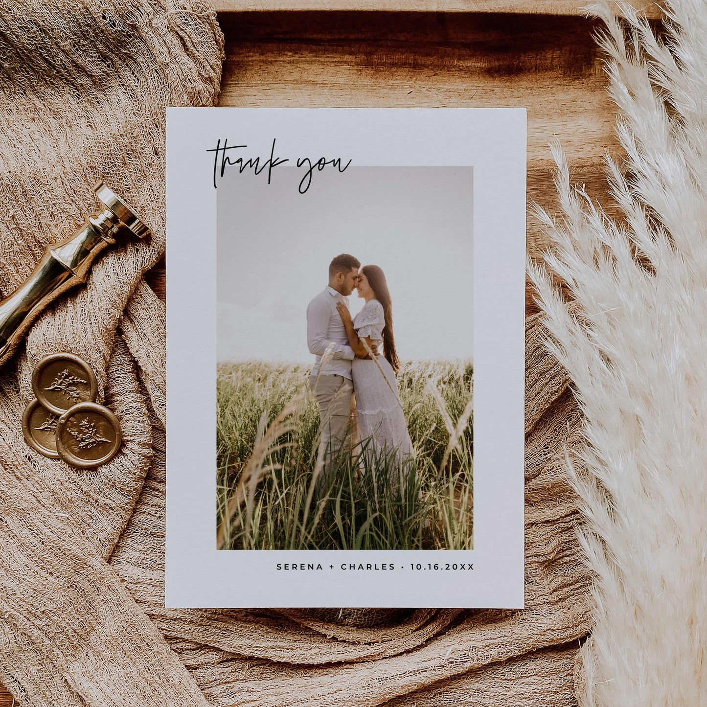 Photo Thank You Card – Canva Template – Serena