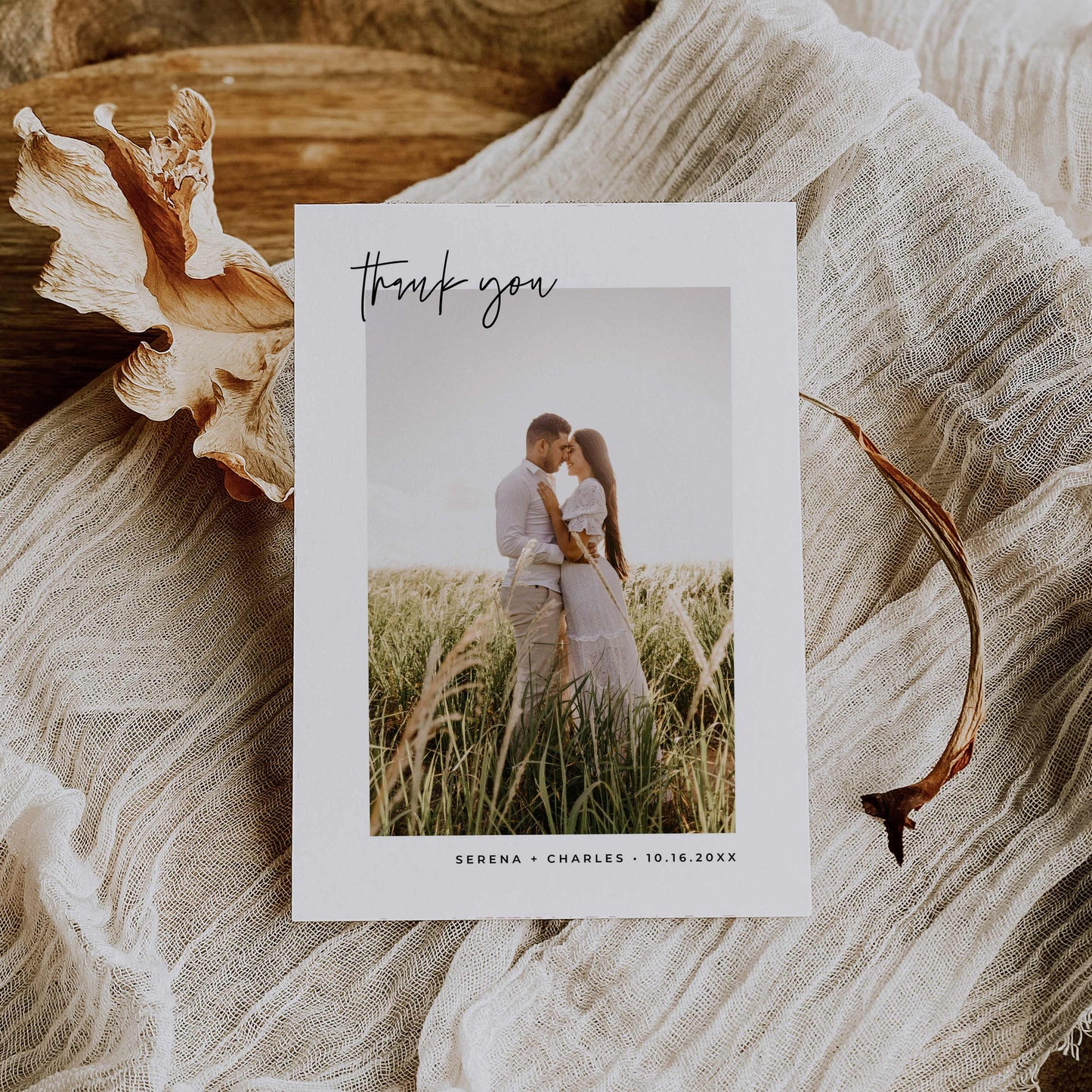 Photo Thank You Card – Canva Template – Serena
