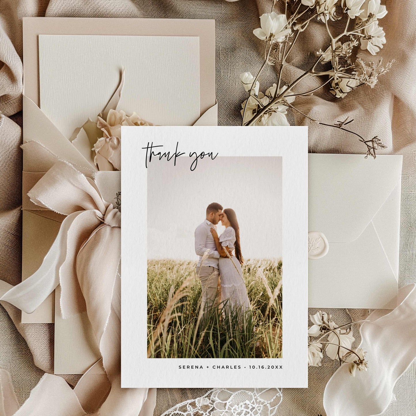 Photo Thank You Card – Canva Template – Serena