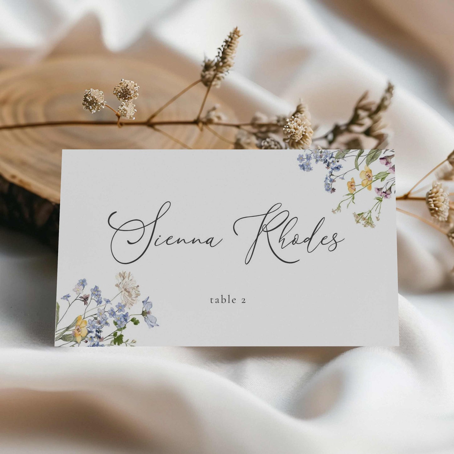 Wildflower Place Card – Canva Template – Aurelie