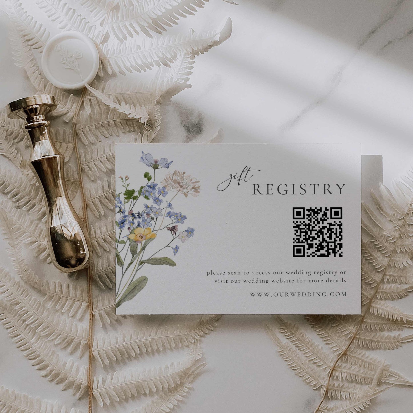 Wildflower Registry Card – Canva Template – Aurelie