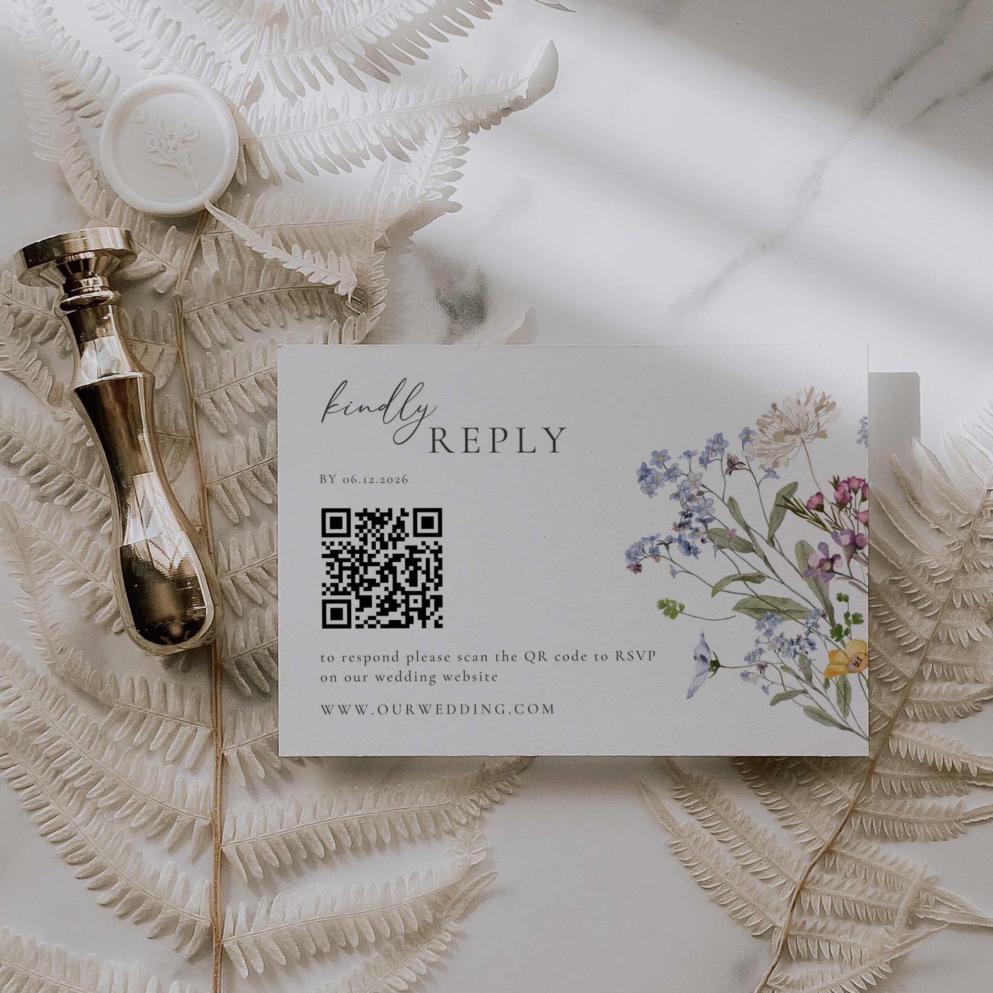 Wildflower RSVP Card – Canva Template – Aurelie