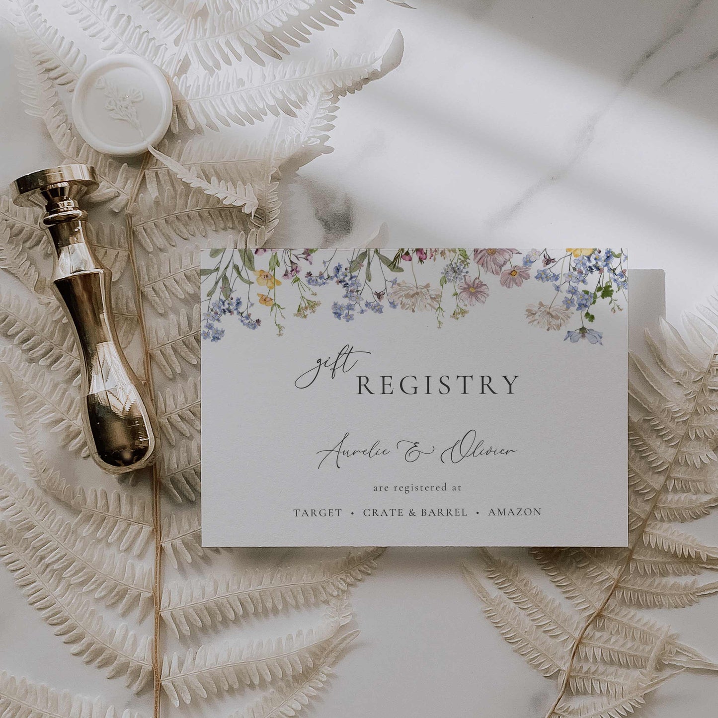 Wildflower Premium Wedding Invitation Suite – Canva Template – Aurelie
