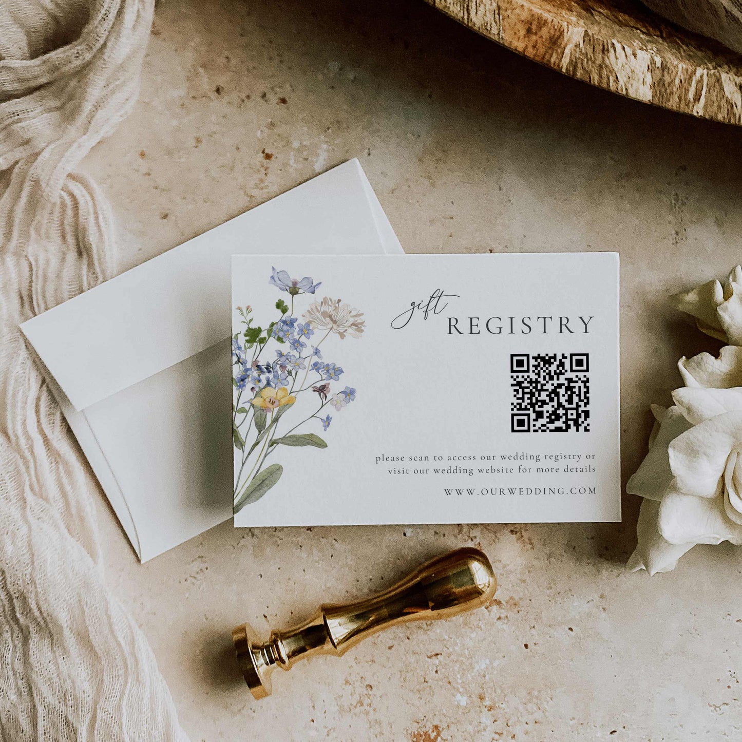 Wildflower Registry Card – Canva Template – Aurelie