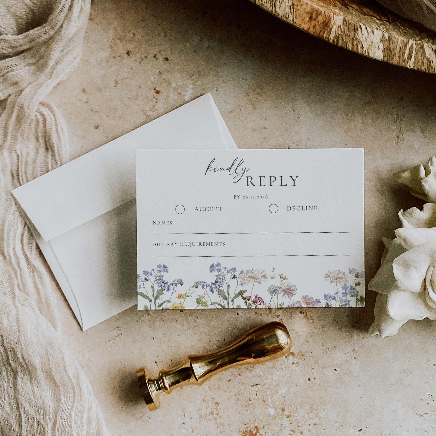 Wildflower Premium Wedding Invitation Suite – Canva Template – Aurelie