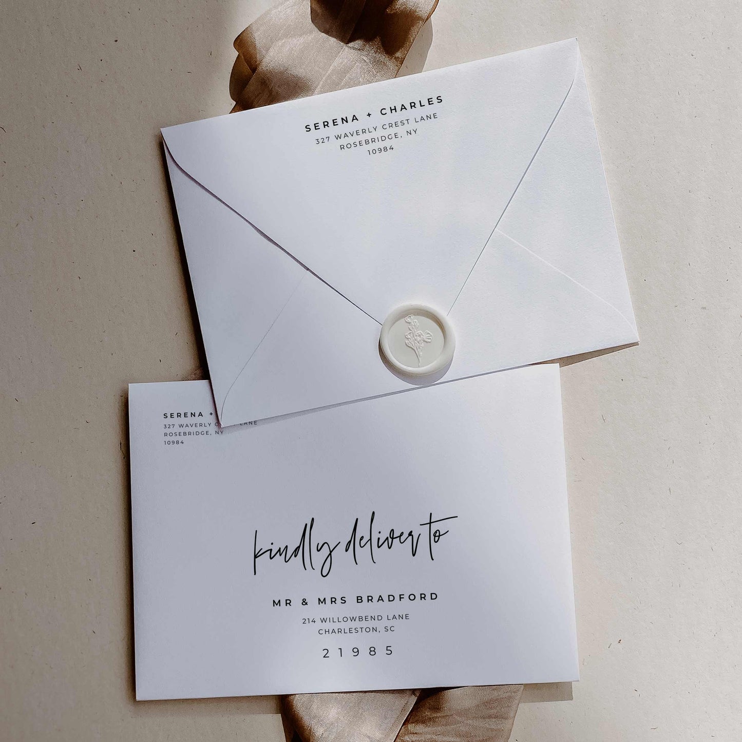 Premium Wedding Invitation Suite – Canva Template – Serena