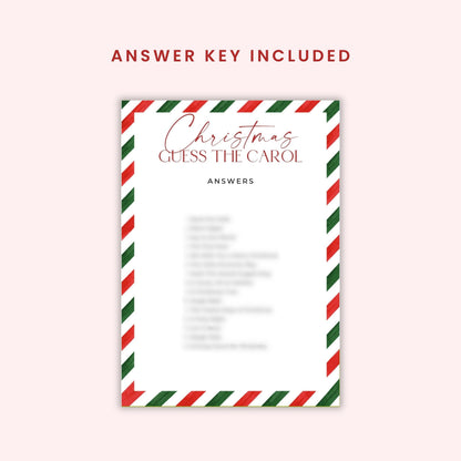 Candy Cane Stripe Christmas Party Games Bundle