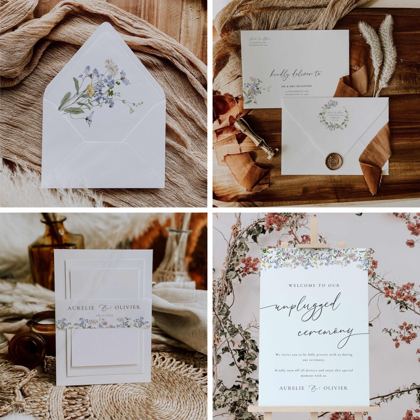 Wildflower Premium Wedding Package – Canva Template – Aurelie