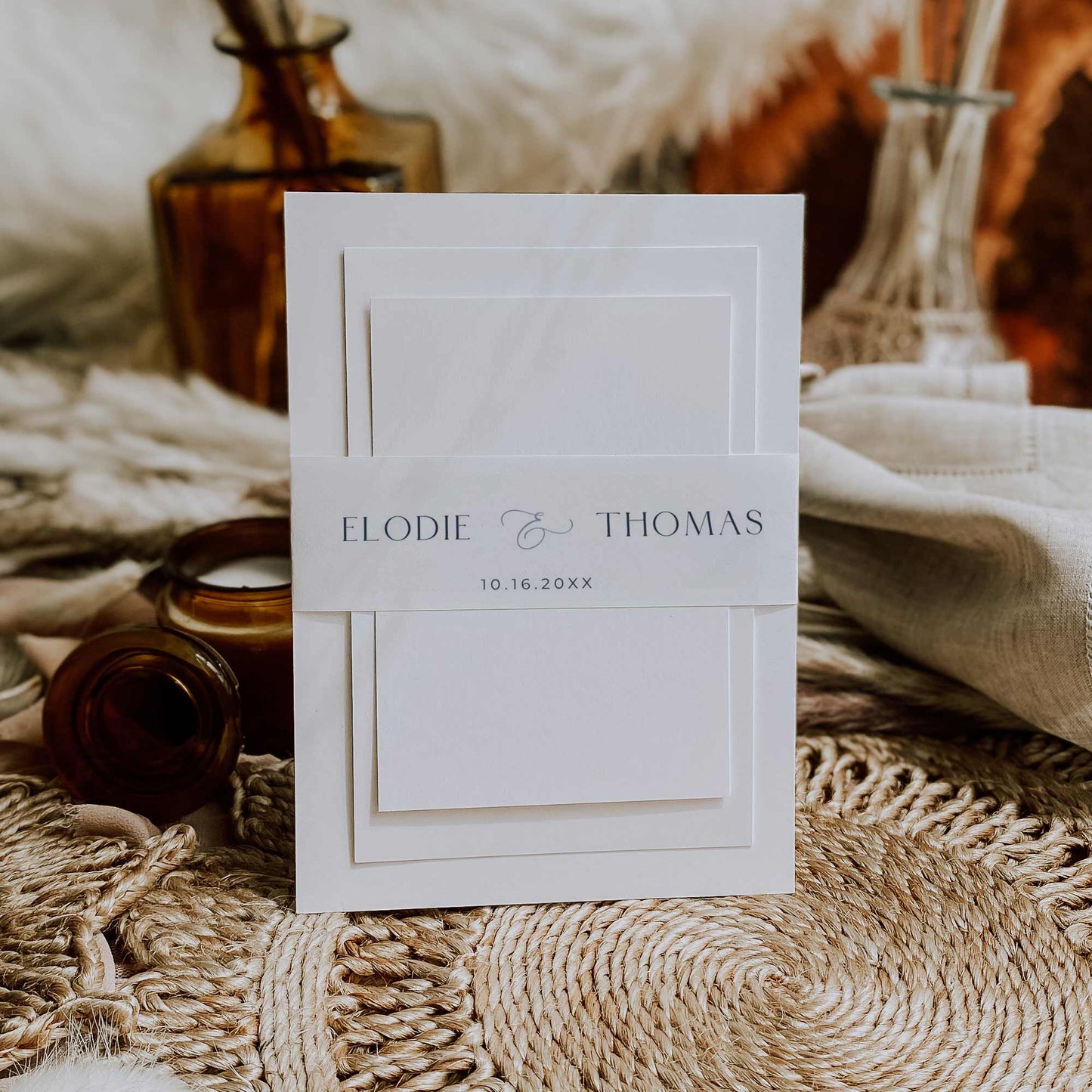 Premium Wedding Invitation Suite – Canva Template – Elodie