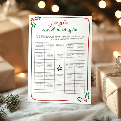 Whimsical Hand-Drawn Christmas Party Games Bundle