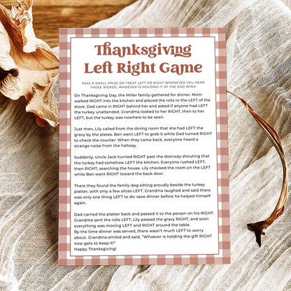 Gingham Thanksgiving Party Games Bundle