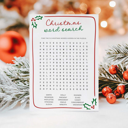 Whimsical Hand-Drawn Christmas Party Games Bundle