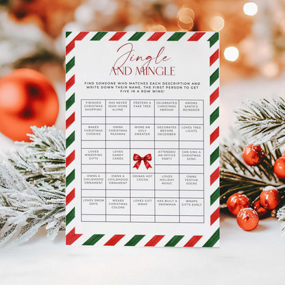 Candy Cane Stripe Christmas Party Games Bundle