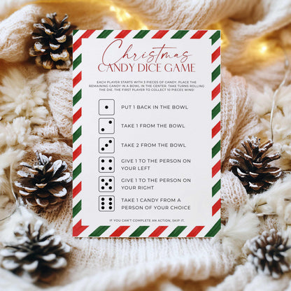 Candy Cane Stripe Christmas Party Games Bundle