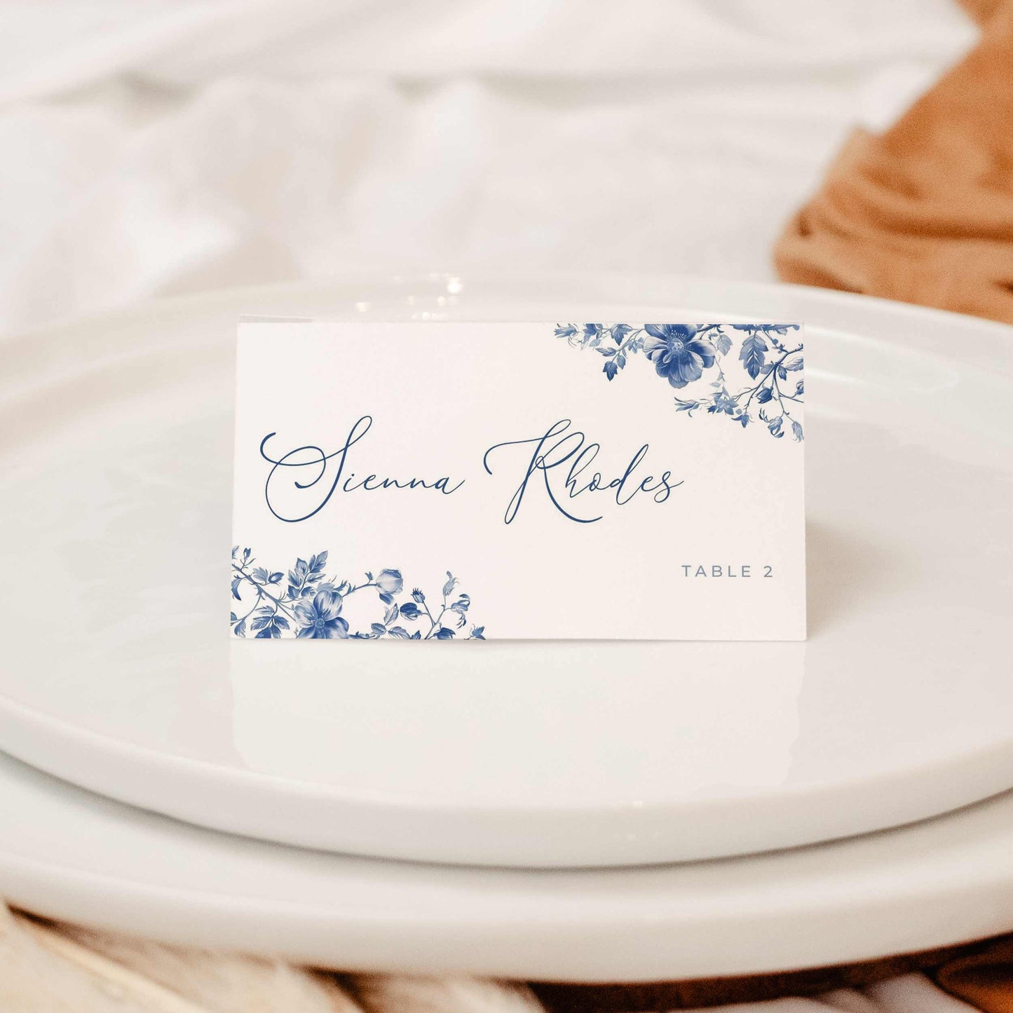 Blue Toile Premium Wedding Package – Canva Template – Elodie