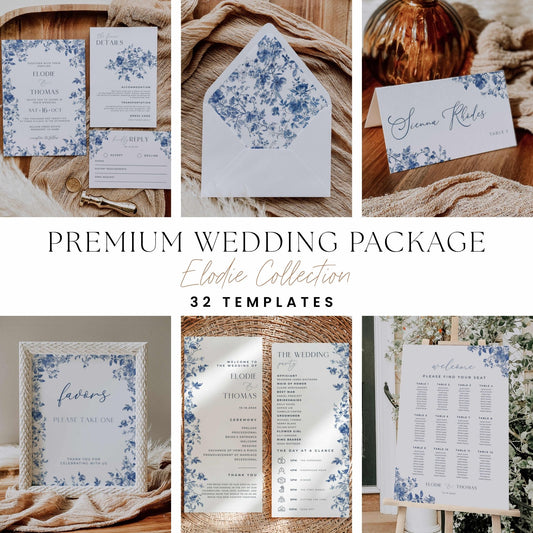 Premium Wedding Package – Canva Template – Elodie