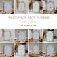 Blue Toile Reception Sign Package – Canva Template – Elodie