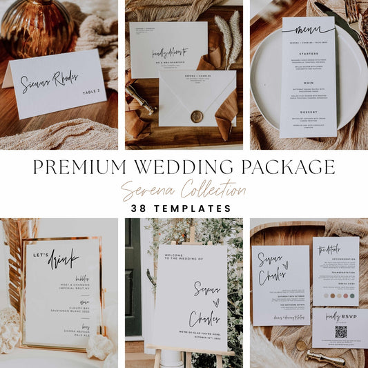 Premium Wedding Package – Canva Template – Serena