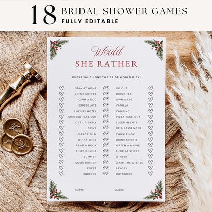 A Merry Little Bridal Shower Games Bundle