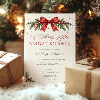 A Merry Little Bridal Shower Invitation