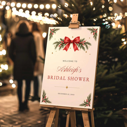 A Merry Little Bridal Shower Welcome Sign