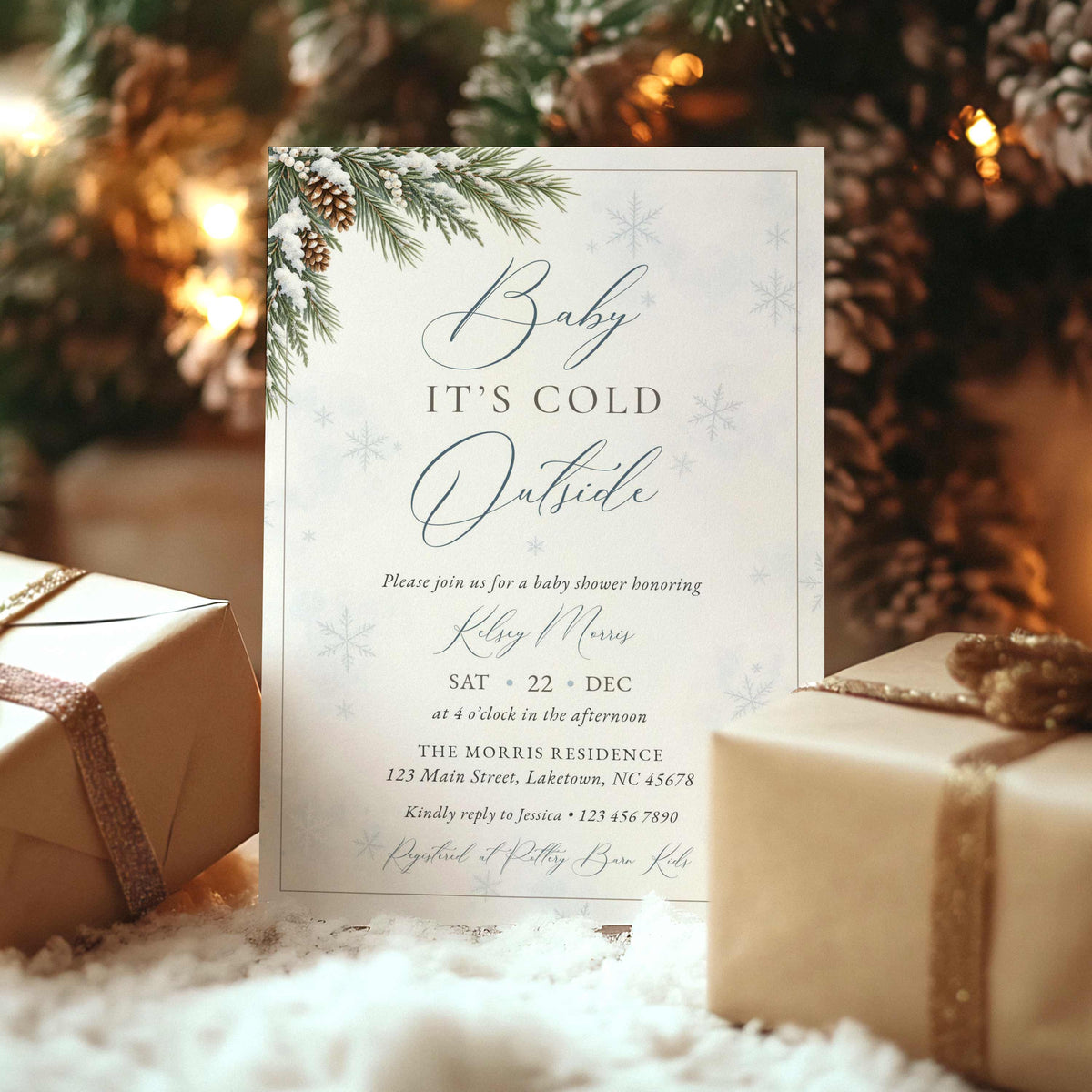 Baby It’s Cold Outside Winter Baby Shower Invitation