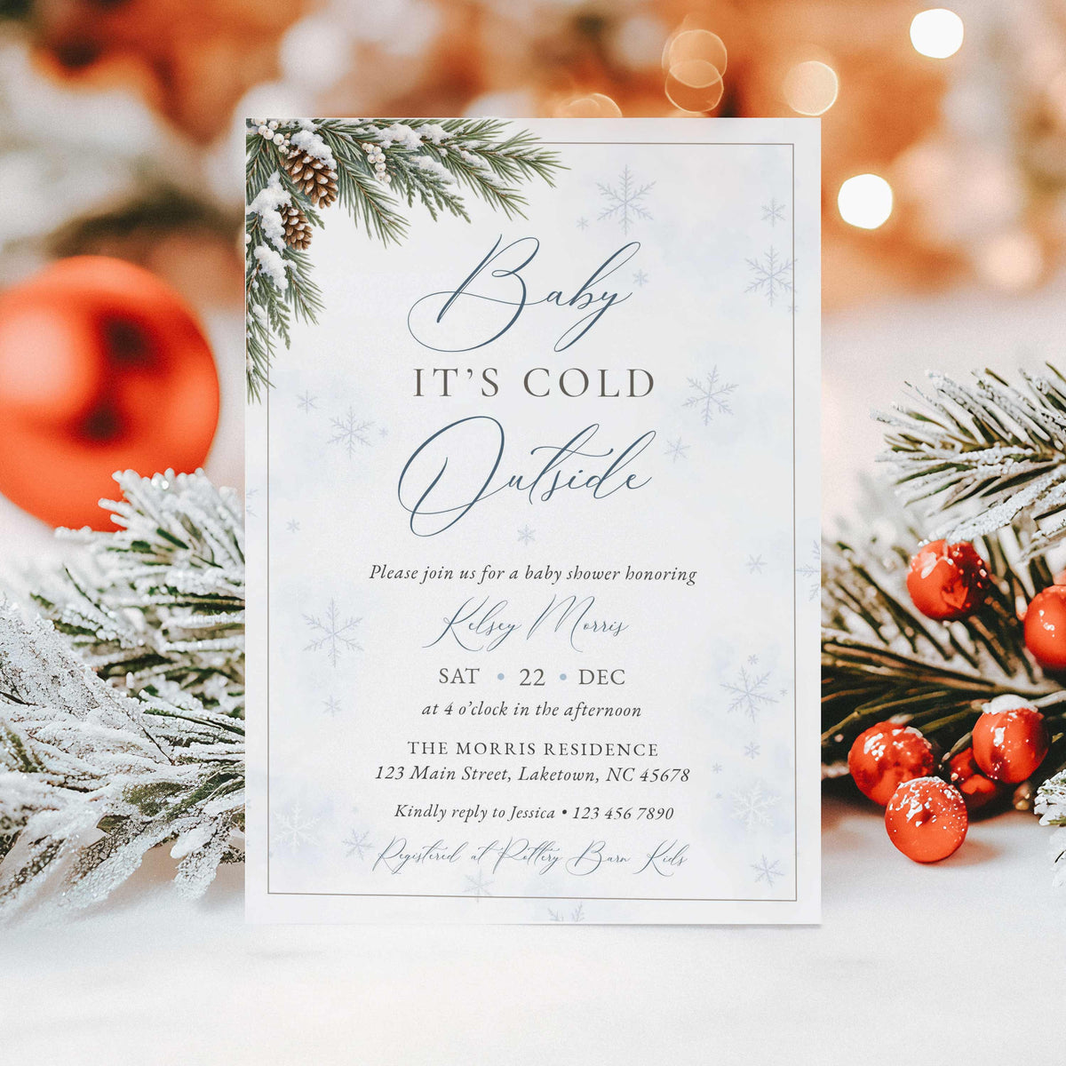 Baby It’s Cold Outside Winter Baby Shower Invitation
