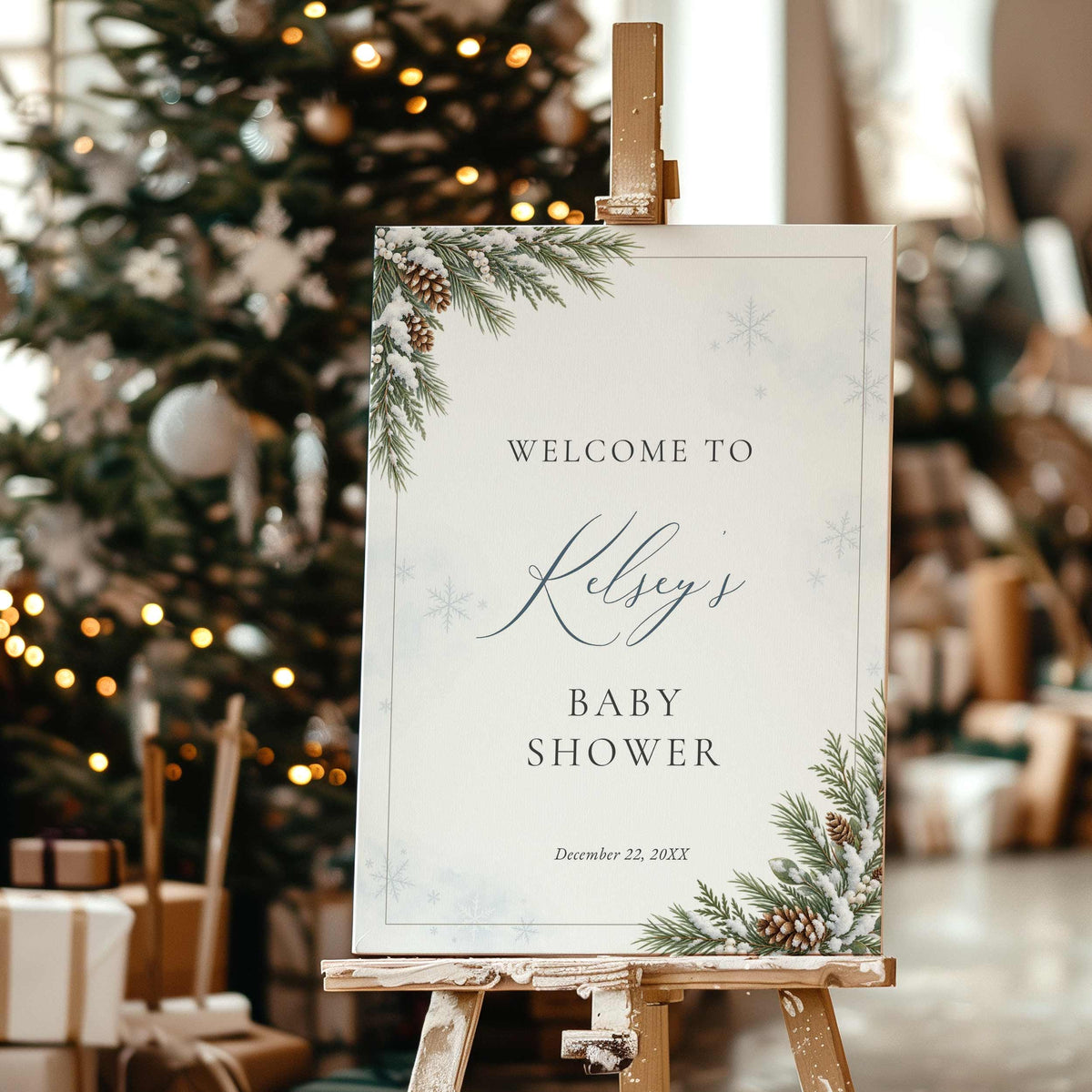 Baby It’s Cold Outside Winter Baby Shower Welcome Sign