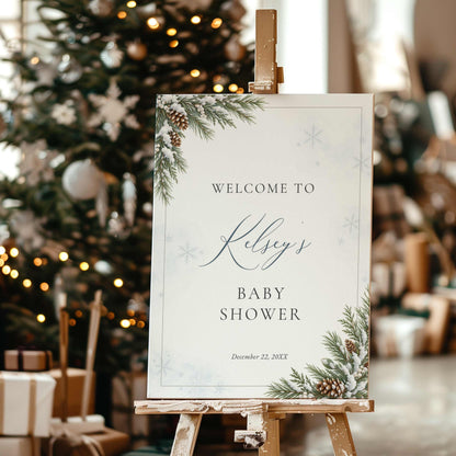 Baby It’s Cold Outside Winter Baby Shower Welcome Sign
