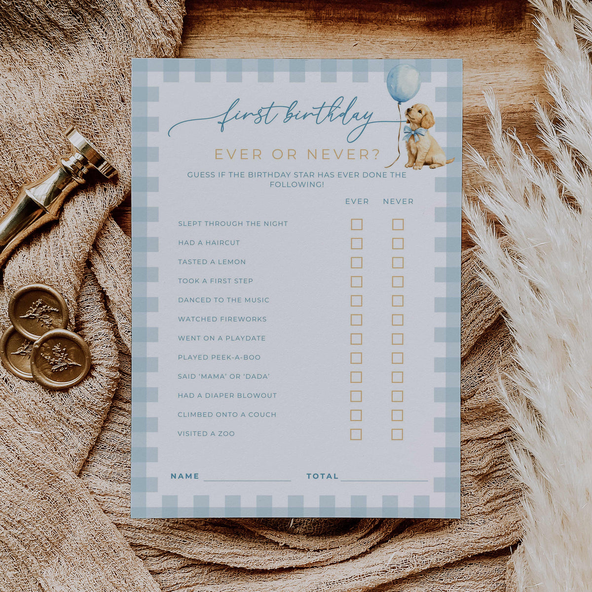 Blue Golden Retriever First Birthday Games