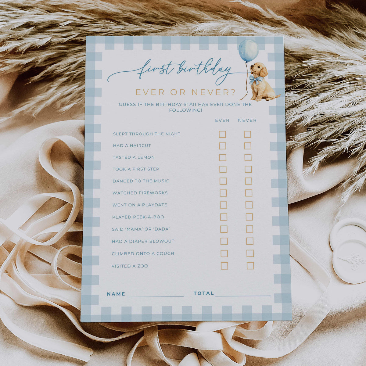 Blue Golden Retriever First Birthday Games