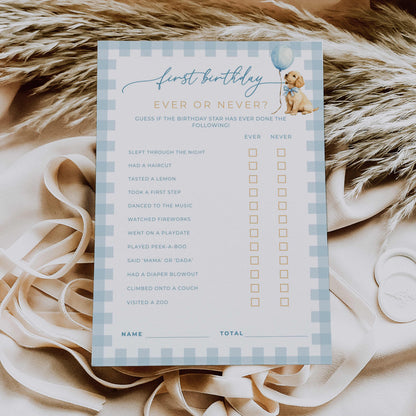 Blue Golden Retriever First Birthday Games