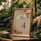 Table Number Sign - Terracotta Bloom