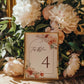 Table Number Sign - Terracotta Bloom