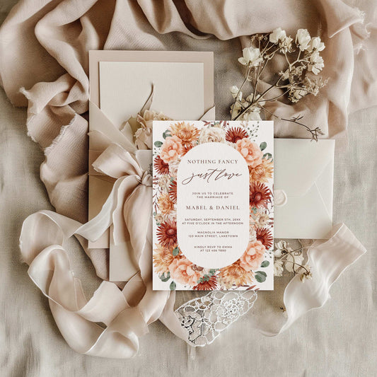 Elopement Reception Invitation - Terracotta Bloom