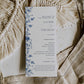 Blue Toile Wedding Program – Canva Template – Elodie