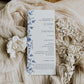 Blue Toile Wedding Program – Canva Template – Elodie