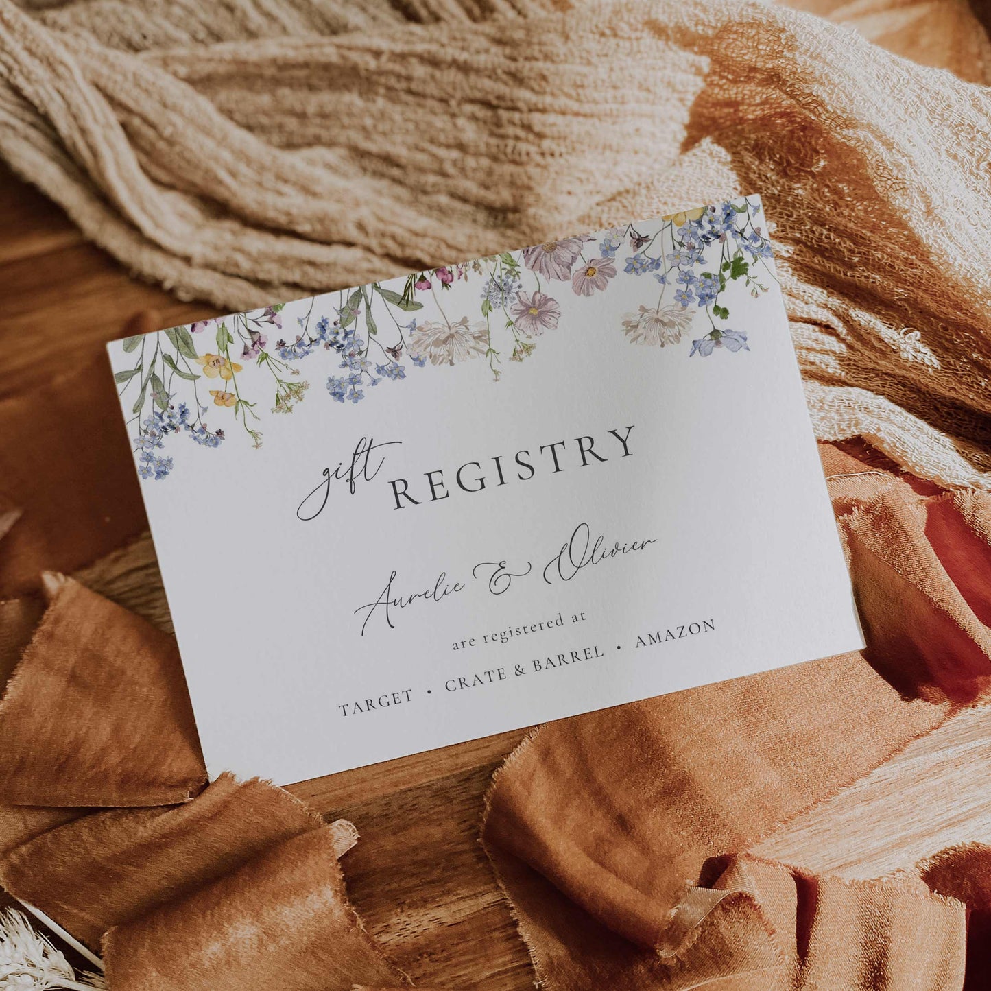 Wildflower Registry Card – Canva Template – Aurelie