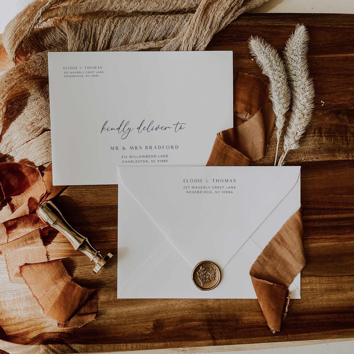 Premium Wedding Invitation Suite – Canva Template – Elodie