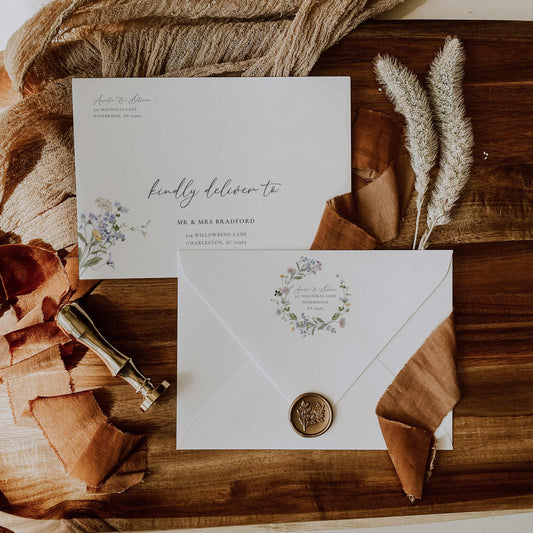 Wildflower Envelope Addressing – Canva Template – Aurelie