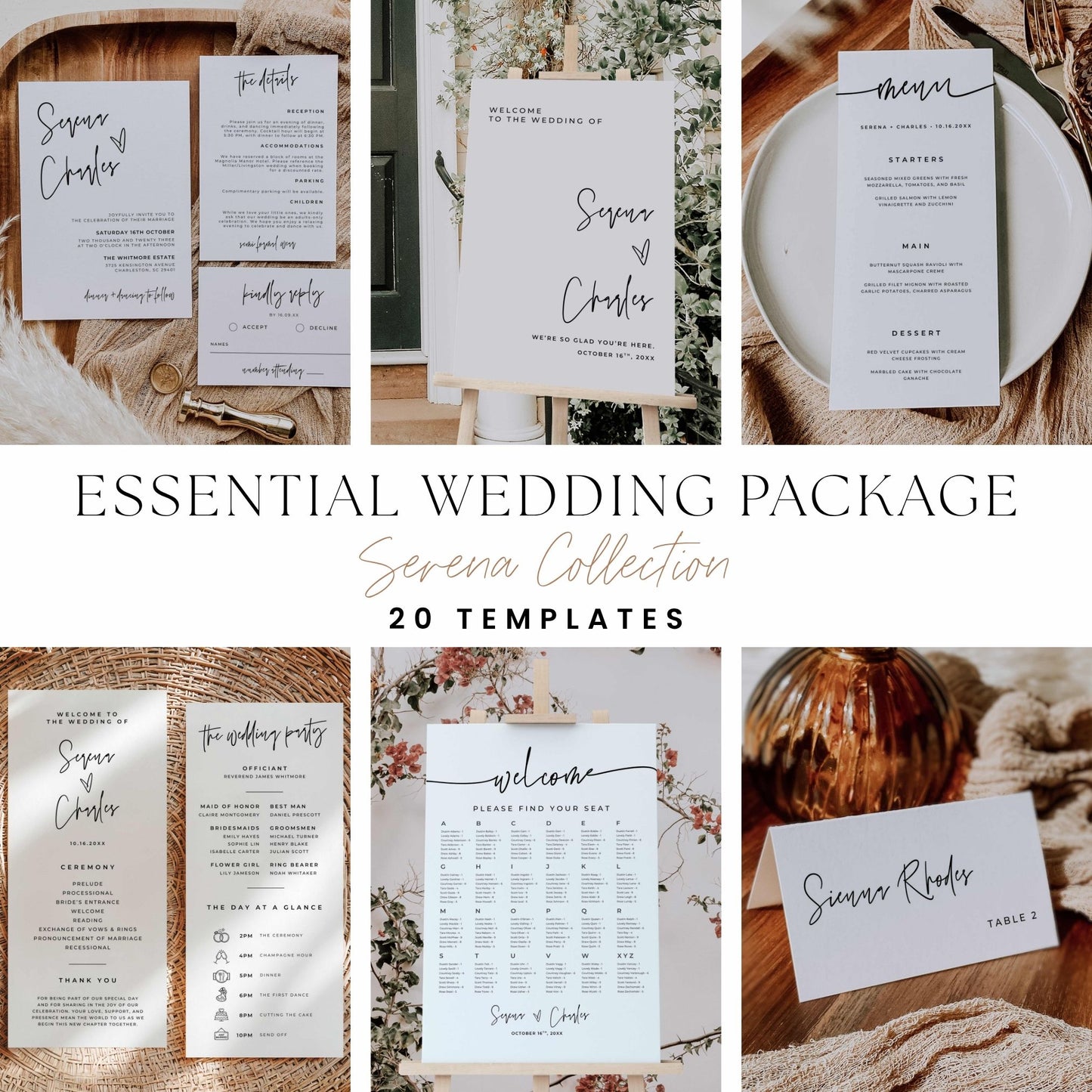 Essential Wedding Package – Canva Template – Serena