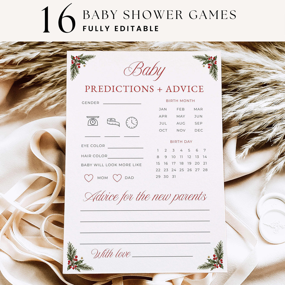 A Merry Little Baby Shower Games Bundle