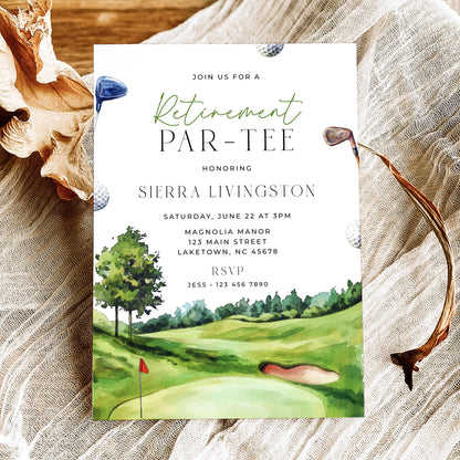 Golf Retirement Party Invitation – Retirement Par-Tee