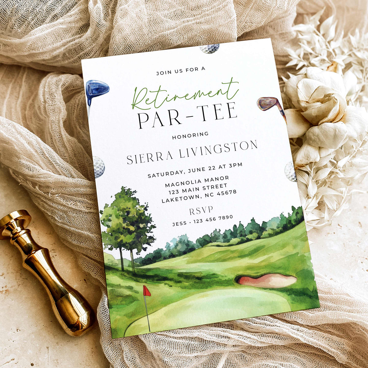 Golf Retirement Party Invitation – Retirement Par-Tee