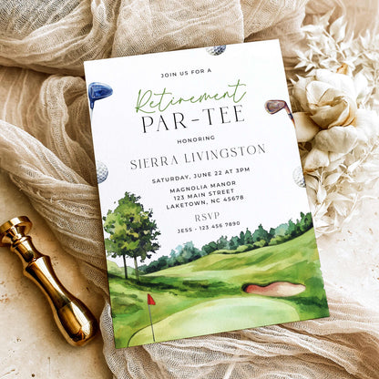 Golf Retirement Party Invitation – Retirement Par-Tee