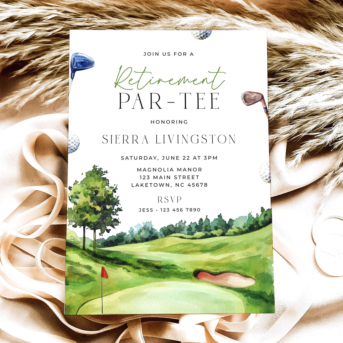 Golf Retirement Party Invitation – Retirement Par-Tee