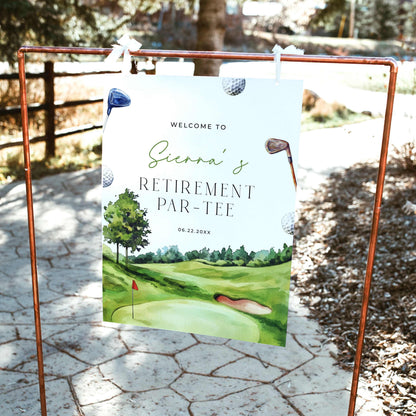 Golf Retirement Party Welcome Sign – Retirement Par-Tee